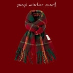Soft and thickened christmas red and green checkered