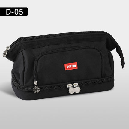 Boat-Shaped Large-Capacity Multi-Layer Canvas Pencil Bag Multi-Functional Student Stationery Storage Bag Creative Stationery Box Wholesale Portable
