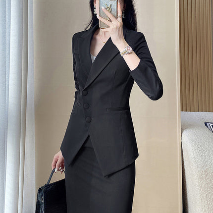 Professional suit suit women's spring and autumn new fashion commuter workplace formal suit hotel front desk manager work clothes