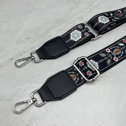 New Cross-Border Adjustable Mobile Phone Lanyard Crossbody Single Long Shoulder Strap Hanging Neck Hanging Chain Pattern Retro Webbing Bag Strap