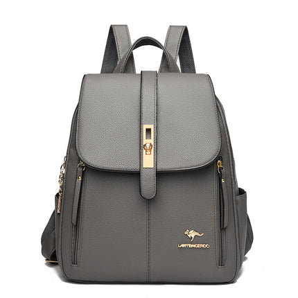 Cross-border Backpack Women's 2024 New Korean Style Simple Fashion Women's Backpack Commuter All-match Large Capacity Leisure Bag