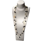 770 black and white beads flower five characters