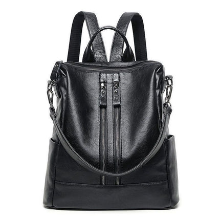 [Soft leather texture] Guangzhou bag backpack women's 2025 new Korean-style large-capacity college-style mummy backpack