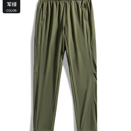 2024 summer outdoor sports quick-drying pants men's and women's ice silk cool pants breathable light hiking pants wholesale