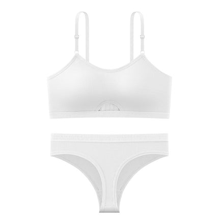 Cross-border Simple Casual Women's Underwear suit Breathable Comfortable Sling Beautiful Back Sports Women's Bra Underwear suit