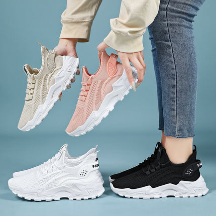 Women's Shoes Spring Popular New Foreign Trade Running Shoes Mesh Breathable Retro Thick-Soled Forrest Gump Shoes Korean Style Sneakers