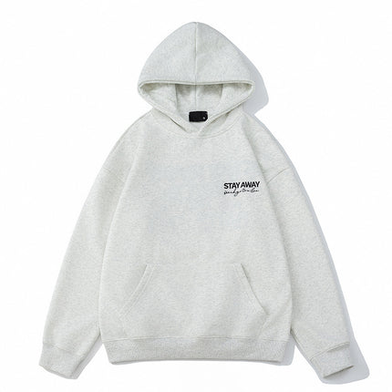 Amazon Heavyweight 400g Gray Sweatshirt Men's Cleanfit Hoodie Fleece-Lined Couple Hooded Sweatshirt Men's Winter