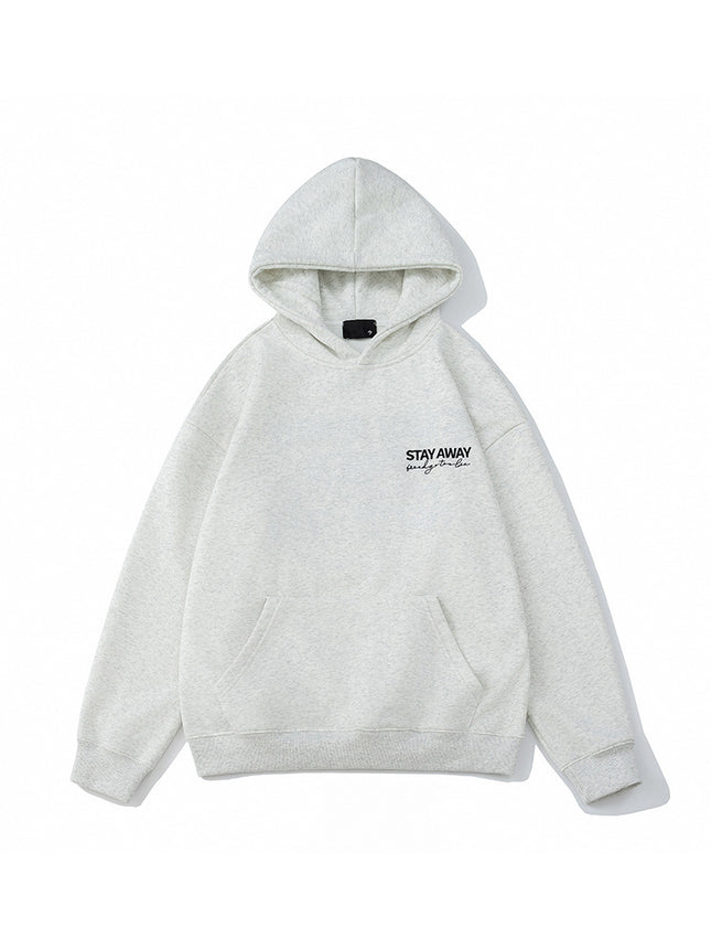 Amazon Heavyweight 400g Gray Sweatshirt Men's Cleanfit Hoodie Fleece-Lined Couple Hooded Sweatshirt Men's Winter