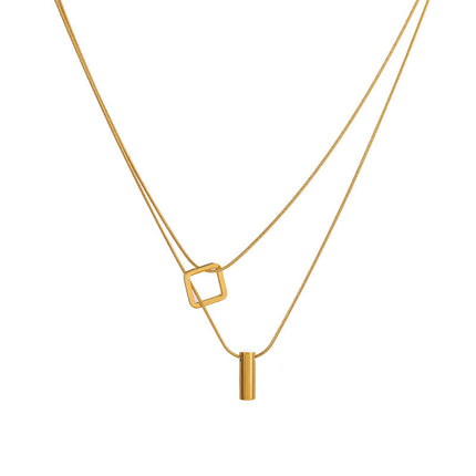 Double-Layer Necklace 2024 New Women's Sweater Chain Accessible Luxury Niche Design High-End Non-Fading Clavicle Chain Accessories