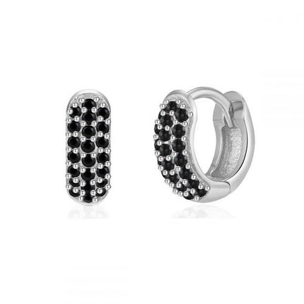 European and American Classic Ins Style Color Zircon Light Luxury Heavy Industry Round Ear Buckle Trendy high quality 24K Gold Plated Earrings