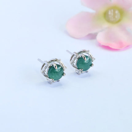 Guan Yu Natural Grade a Jade Earrings Blue Water Jade Jewelry E-Commerce Live Broadcast Hot Sale Wholesale Dropshipping S5070501