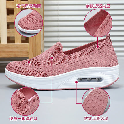 Women's Shoes Versatile 2026 Summer New Cross-Border Temu Slip-On Rocking Shoes Thick-Soled Air-Cushioned Casual Shoes