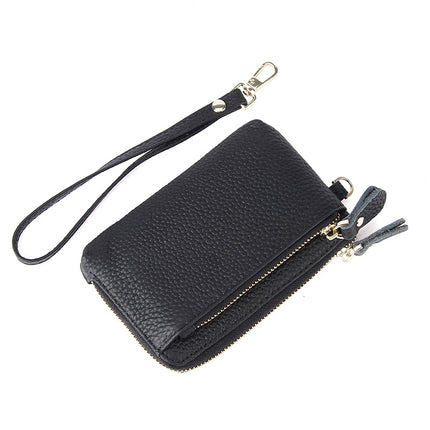 2022 New First Layer Cowhide Hand Small Wallet Simple Multifunctional Genuine Leather Hand with Coin Purse for Women Wholesale