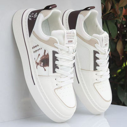 Brand Men's Shoes Summer Breathable Mesh Panel Shoes Sports Shoes Men's 2025 New Casual Shoes Men's White Shoes
