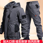 Gray 604 velvet suit / 165 fits 45kg-55kg