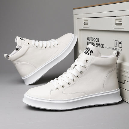 Factory Direct supply new high-top shoes men's fashion personalized zipper gaobang board shoes casual match men's fashion shoes delivery