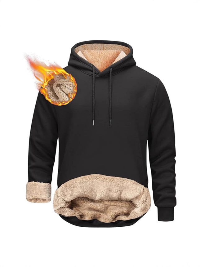 AliExpress cross-border autumn and winter new fleece-lined hooded sweater Amazon casual pullover hoodie foreign trade men's jacket