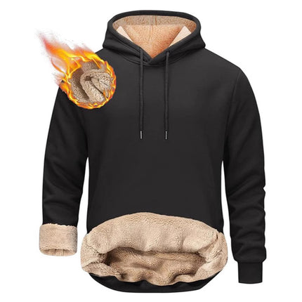 AliExpress cross-border autumn and winter new fleece-lined hooded sweater European and American casual pullover hoodie foreign trade men's jacket