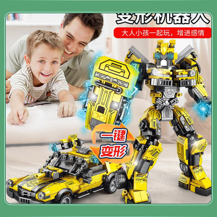 Deformation Optimus Tian Lele Brothers 8847 Boys and Girls Gift Robot Children's Toy Assembled Building Blocks Wasp Mecha