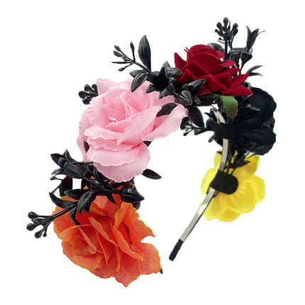 Spider Flower Party Halloween New Flower Headdress Hair Hoop Wholesale Makeup Personality European and American Cosplay