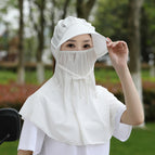 Ice Silk White-Sun Hat / Free size