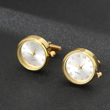 Men's Cufflinks Watch Functional Cuffnails Forumwear Gift Green Gold Dress Shirt Accessories Stainless Steel Material