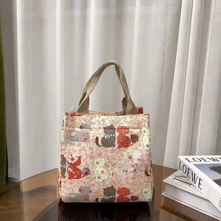Summer new fashion handbag large capacity cartoon animation printing shoulder bag office workers lunch box bag wholesale