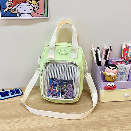 All-Match Girl's Transparent Painful Bag Baby Bag Student Cute Crossbody Bag Lightweight Mobile Phone Bag Casual Small Bag for Women