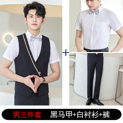 Bar KTV Western restaurant work wear slim vest suit women's new hotel front desk waiter work clothes men