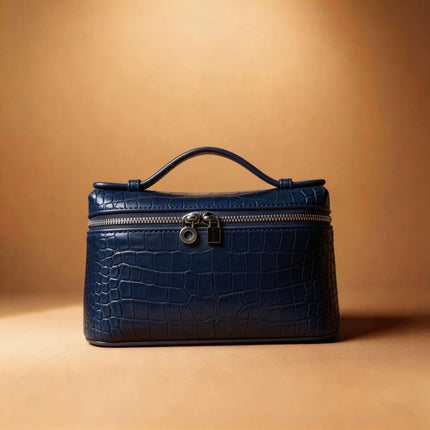 2025 New Cosmetic Bag Cross-Border Fashion Lp19 Lunch Box Bag Second Generation Ostrich Leather Handbag Crossbody Bag for Women