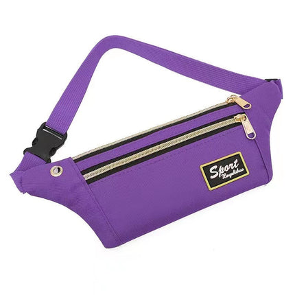 Waist Bag Men's and Women's Multi-functional New Embroidery Outdoor Sports Waterproof Thick Fashion Invisible Site Money Collection Mobile Phone Bag