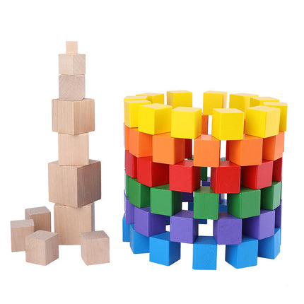 Cube Building Blocks Math Teaching Aids Cube Square Building Blocks Pupils Small Blocks Toys Wood Blocks Square