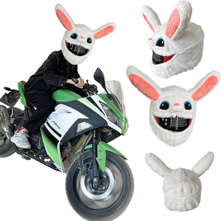 Cross-Border Motorcycle Funny Plush Hood Cute Street Plush Hood Protective Helmet Hood Cartoon