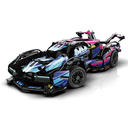 Compatible with Lego Cyberpunk Concept V12 Lambo Starry Gini sports car Children's Toy Remote Control Car