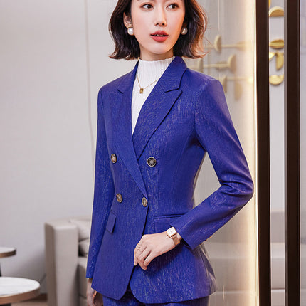 High-end professional suit suit female autumn and winter temperament goddess fan workplace interview formal wear Manager sales department work clothes