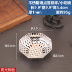 Stainless steel hammered dot ice cream cup/snack bowl - polished steel finish (high-gloss 7k polish)