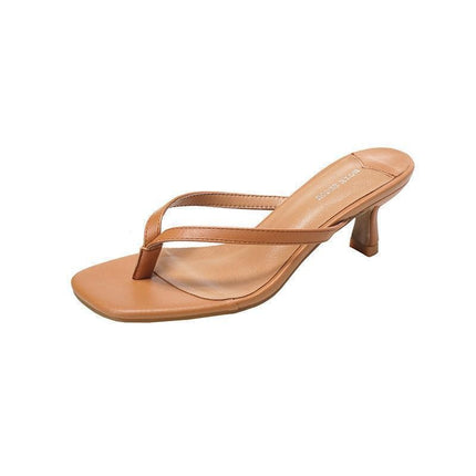 Cross-Border 2026 Summer New Women's Fashion Sandals with Thin Straps, Thong-Toe Design, Thin High Heels, Open-Toe Women's Shoes Size 34-43