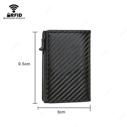 New Aluminum Box 70% off Short Wallet Rfid Anti-Theft Swipe Anti-Loss Card Holder Carbon Fiber Small Wallet Men's Wallet