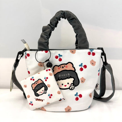 New Girls Handbag Storage Bag Cute Lunch Box Bag Handbag Mother Bag Korean Cartoon Bag Hand Bag