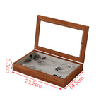 Light gray solid wood jewelry box-empty plate