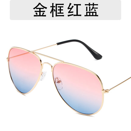 3025 fashion aviator goggles men and women personalized hip-hop all-match sunglasses 3026 colorful ocean sunglasses
