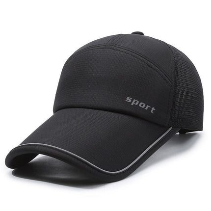 Summer new outdoor extended eaves quick-drying baseball cap men's and women's sunshade sunscreen cap breathable net cap casual cap