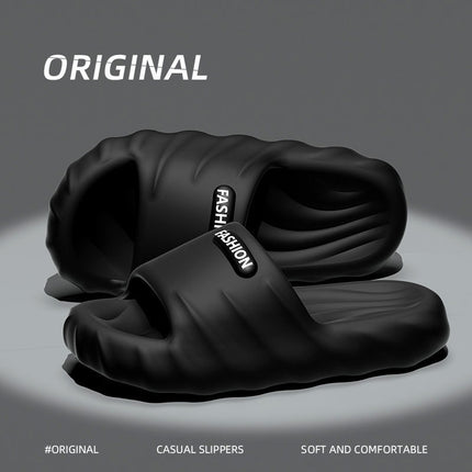 Women's Summer New Style Slippers for Couples, Thick-Soled Indoor Bathroom Anti-Slip and Odor-Resistant Slippers for Men to Wear Outside
