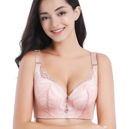 Bra 45-150kg with Steel Ring Large Size Intimates for Women, Medium Thick, Large Breasts, Non-Slip, Upper Support, Anti-Sagging, Gathering and Auxiliary Breasts