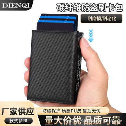 Rfid Anti-Theft Men's Wallet Card Holder Magnetic Wallet Metal Card Holder Large Capacity Wallet Money Clip Wallet