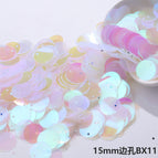 15mm side hole [small package 10g, about 100 pieces] / Bx11 symphony transparent