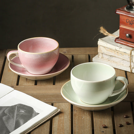 Kiln-Turned Coffee Cup Set Mug Retro Office Water Cup Japanese Breakfast Cup High-Value Ceramic Tea Cup