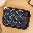 Golden rounded corners inner gray 12-grid plate