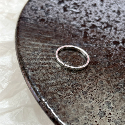 s925 sterling silver plated ring Women's wholesale niche women's high-end sense ins style simple ring light luxury retro ring wholesale