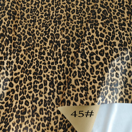 Pu Leopard Print Leather Fabric Anime DIY Imitation Cotton Velvet Base Printed Crafts Home Furniture Artificial Leather Bags
